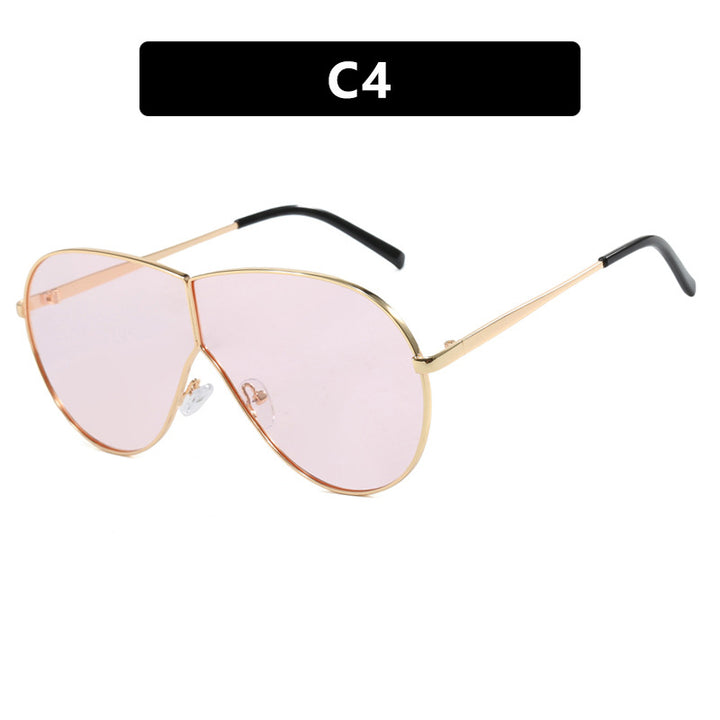 Women's pilot sunglasses with elegant golden frame and blue lenses Bowlift
