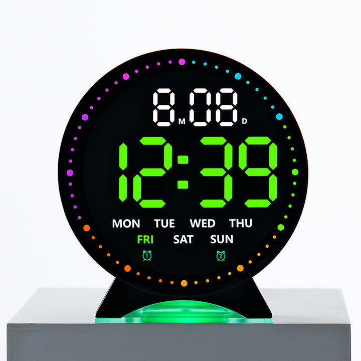 Digital alarm clock with large LED display and multifunctional display Bowlift