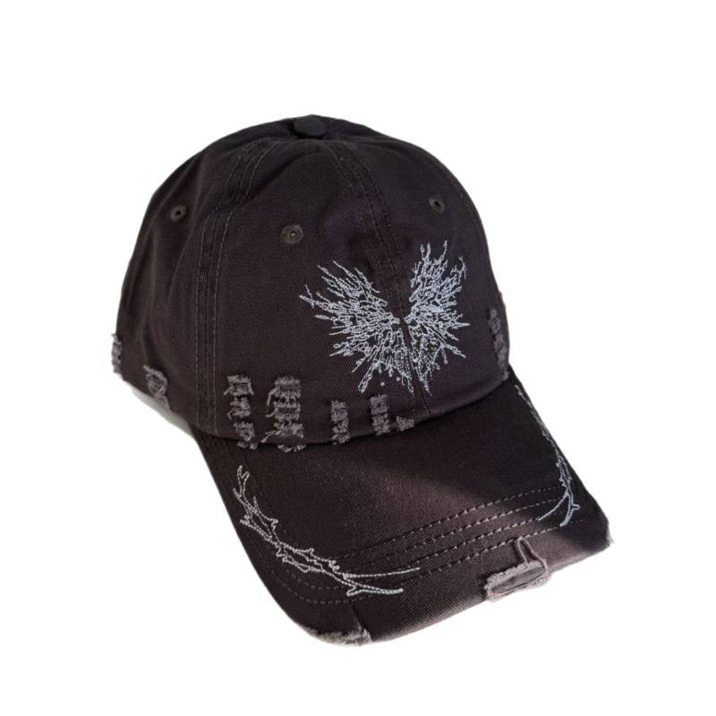 Women's Distressed Graphic Snapback Cap Bowlift