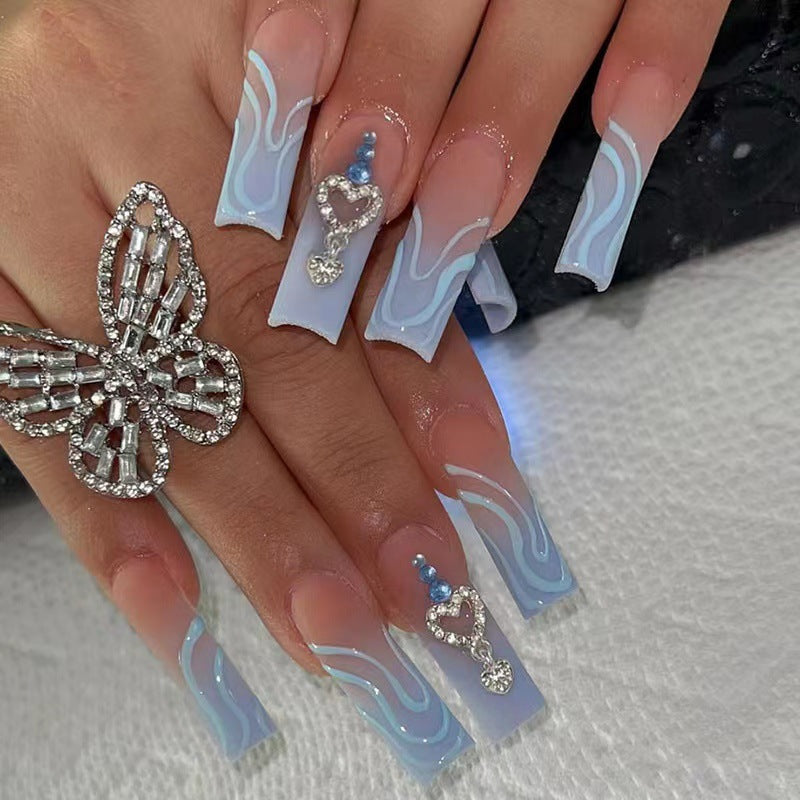 Elegantly Designed Graphic Abstract Nail Art Extensions Bowlift