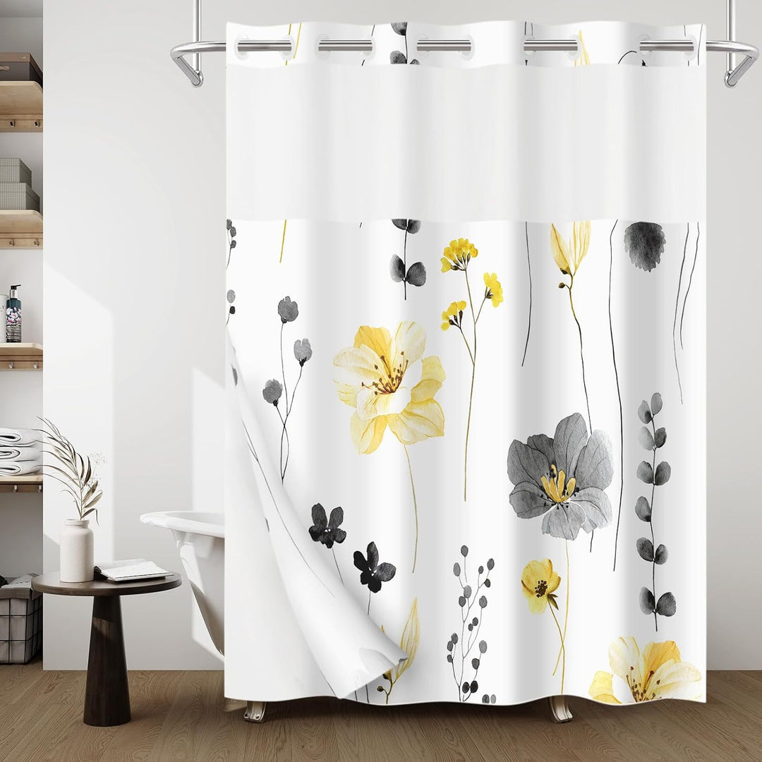 Artistic Floral Shower Curtain Bowlift