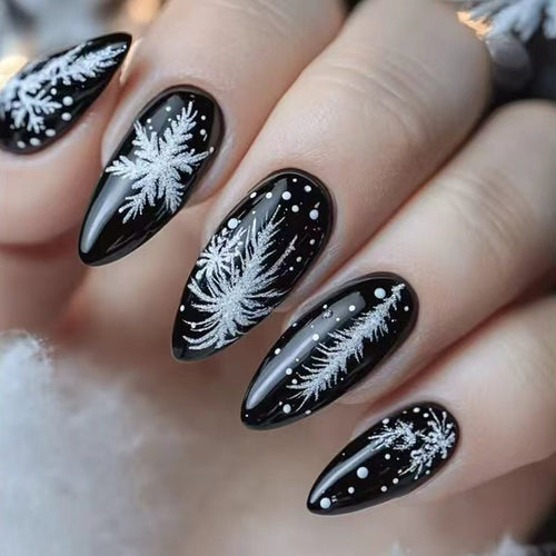 Elegant Winter-Themed Nail Art Bowlift
