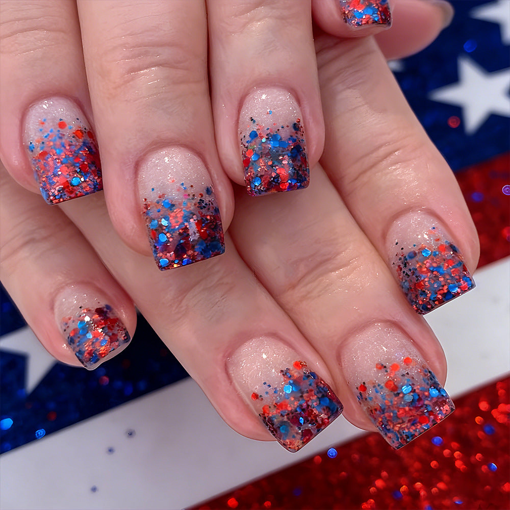 Glitter Gradient Press-On Nail Set Bowlift