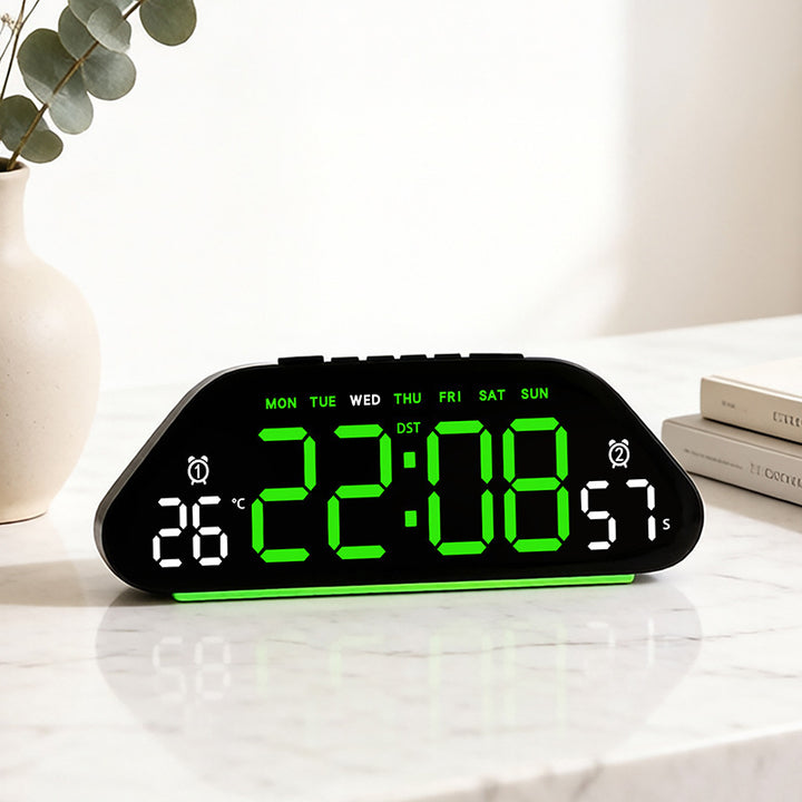Digital Alarm Clock with Versatile Features Bowlift