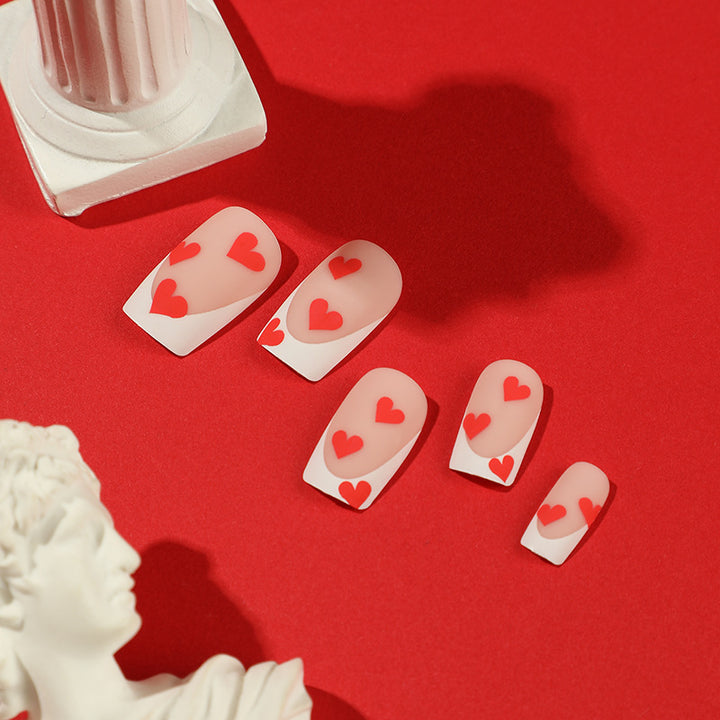 Artful Nail Art with Heart Design Bowlift