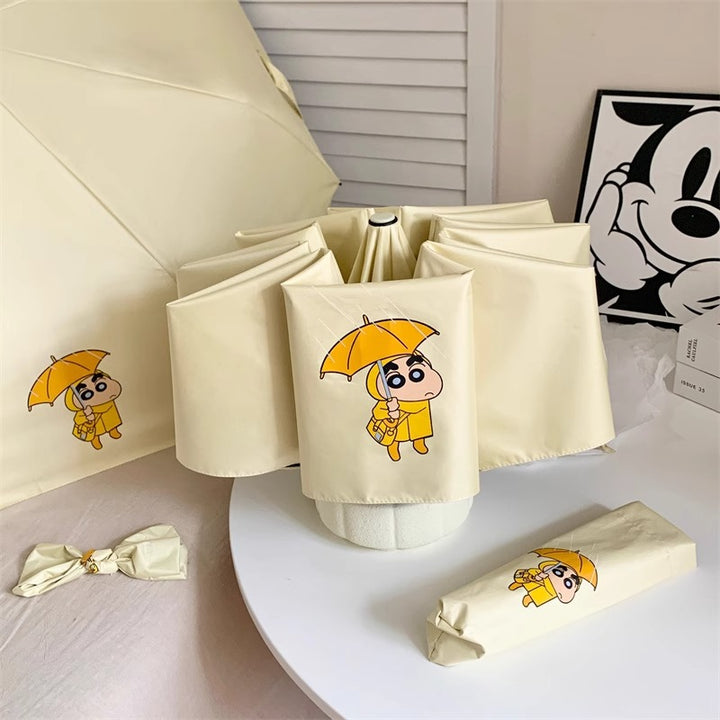 Women's folding umbrella with creative character design Bowlift