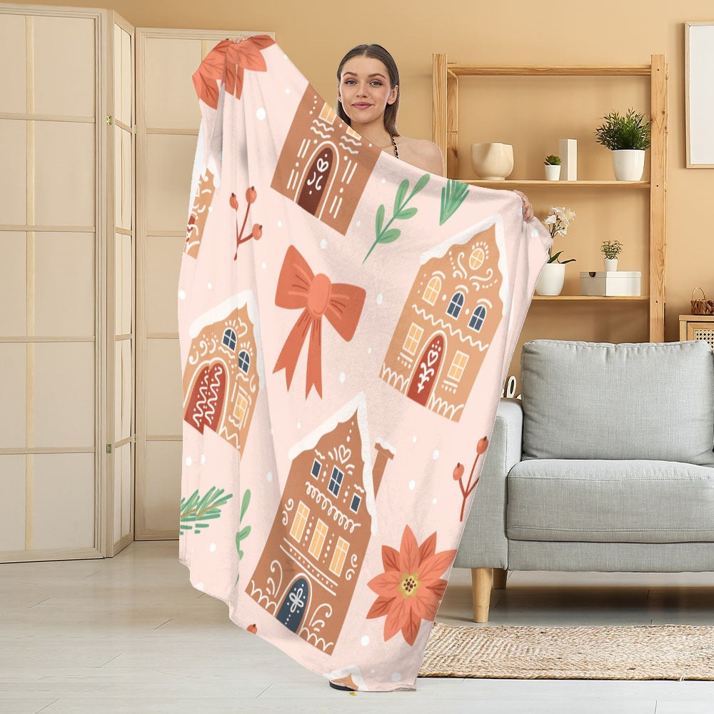 Cozy Halloween-Themed Fleece Blanket