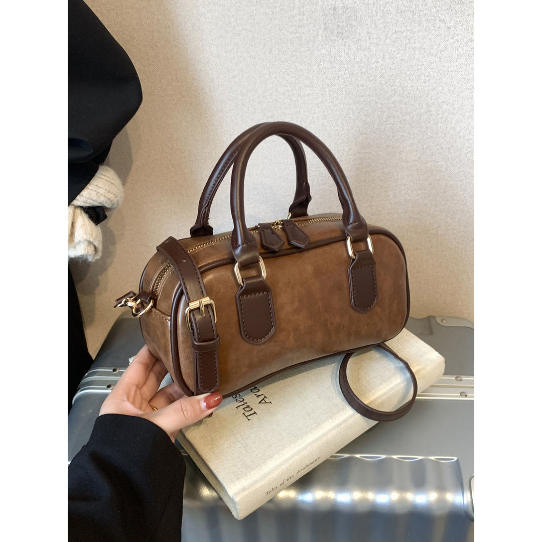 Vintage-Inspired Leather Satchel Bowlift