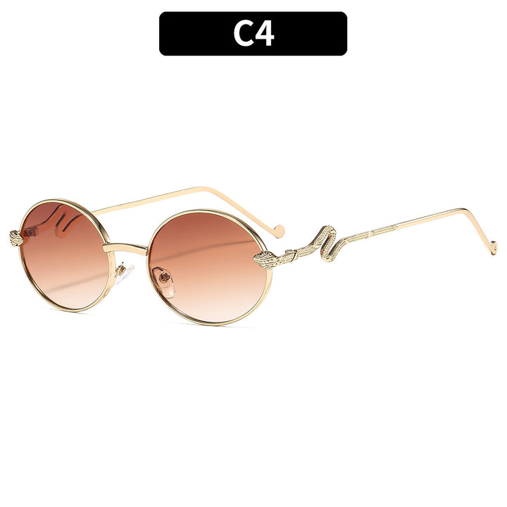 Artistic Round Frame Sunglasses