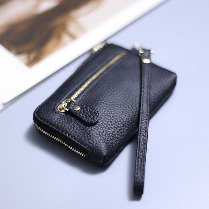 Luxe Textured Zippered Wallet Bowlift