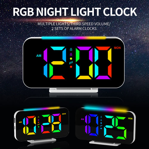 Digital radio alarm clock with large LED digits Bowlift