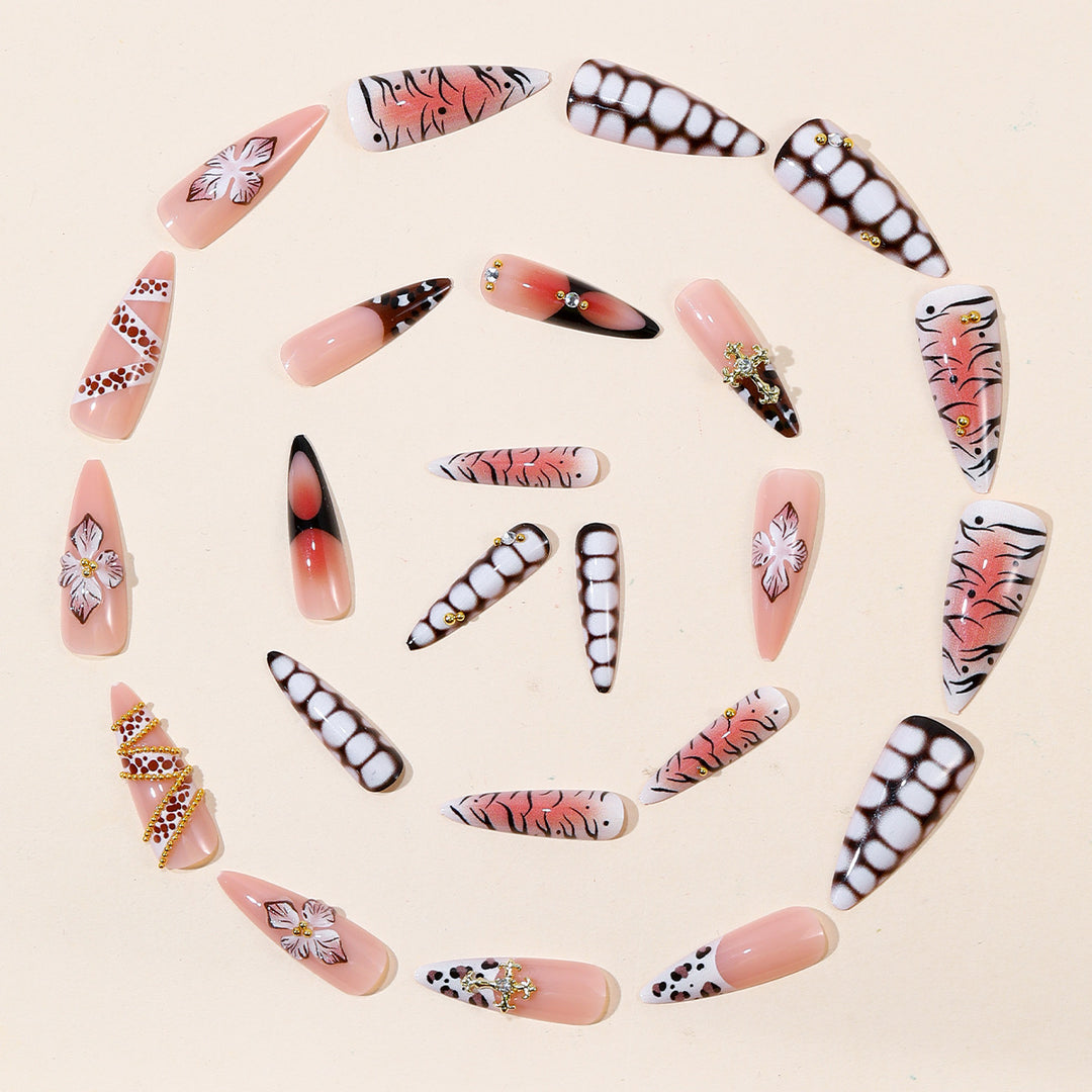 Decorative 3D Floral Acrylic Nail Art Bowlift