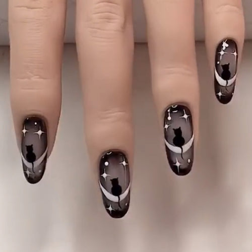 Artistic Press-On Nail Extensions with Unique Design Bowlift