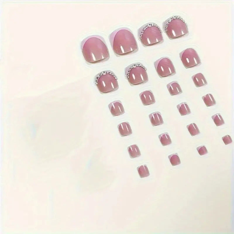 Elegant Rhinestone-Accented Pedicure Bowlift