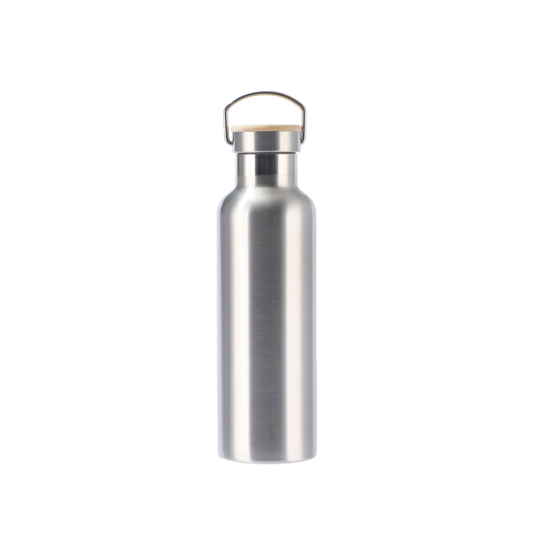 Women's stainless steel insulated drinking bottle with sustainable bamboo lid Bowlift