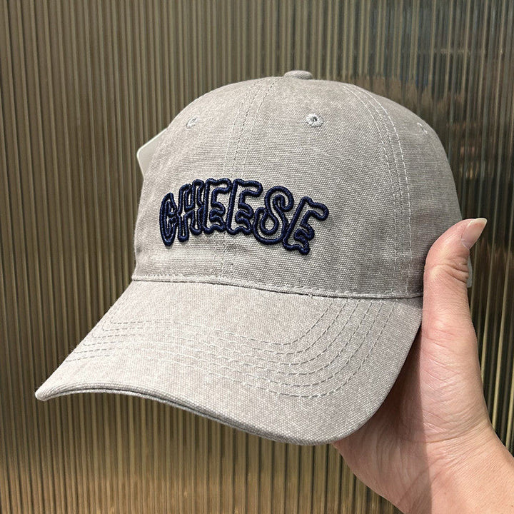 Unisex Embroidered Cotton Twill Cap Bowlift