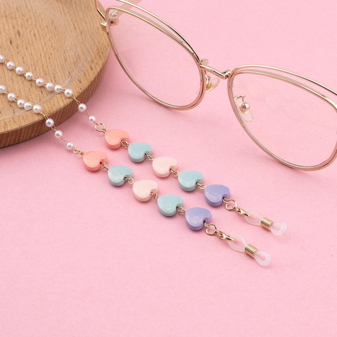 Decorative Heart-Shaped Eyewear Chain Bowlift