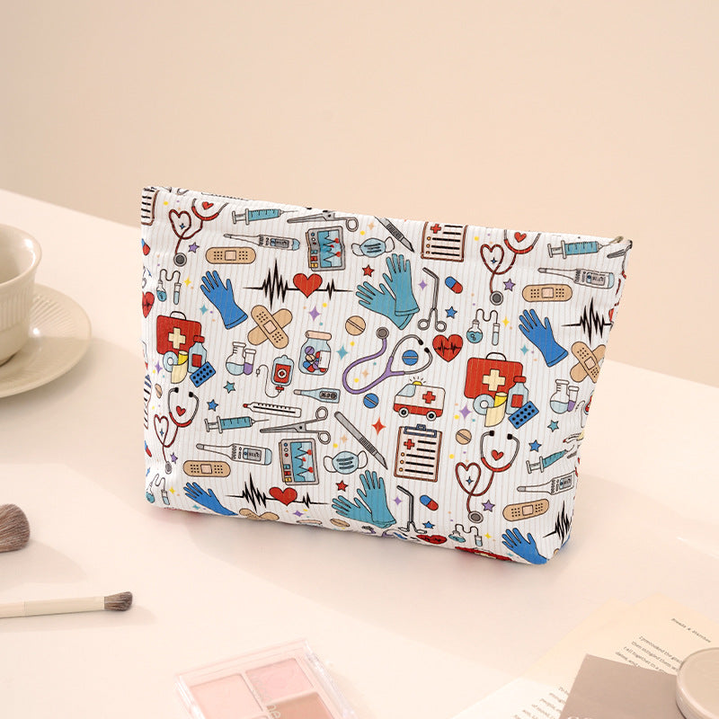 Playful Bow-Patterned Makeup Pouch Bowlift