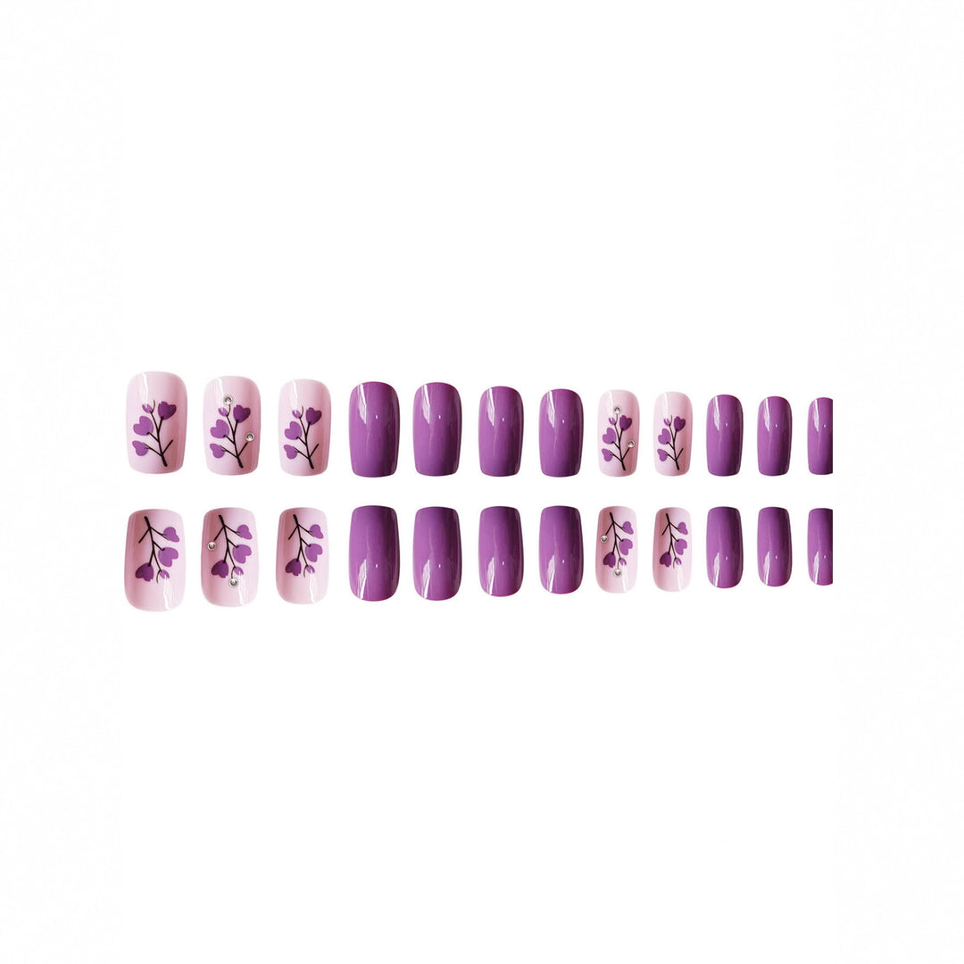 Floral Print Press-On Nail Art Bowlift