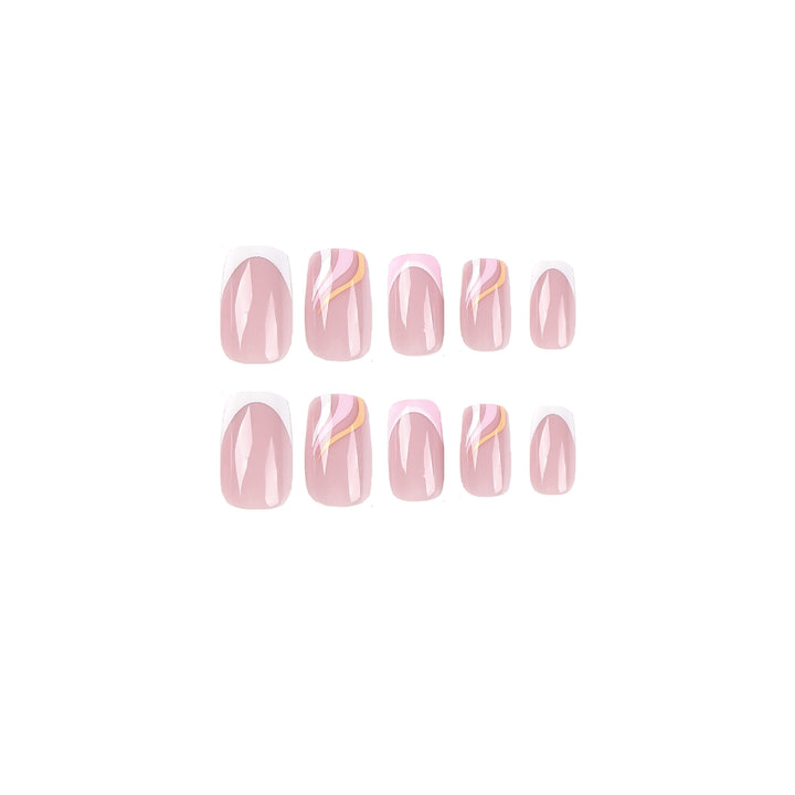 Artful Gel Nails with Elegant Accents Bowlift