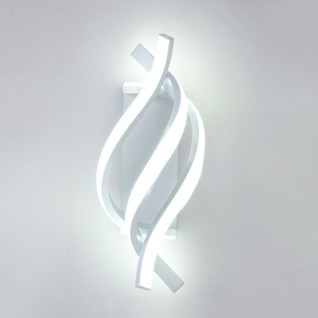 Contemporary Infinity LED Wall Sconce with Integrated Dimmable Acrylic Loop Bowlift