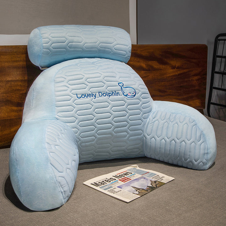Plush back support pillow with toast design Bowlift