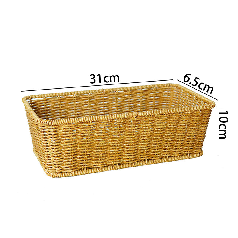 Versatile Woven Rectangular Storage Basket Bowlift