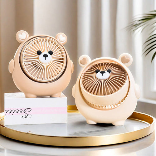 Women's Portable Mini Fan in Playful Animal Design Bowlift