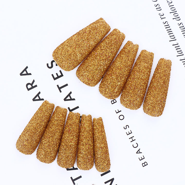 High-quality artificial nails with glitter effects Bowlift