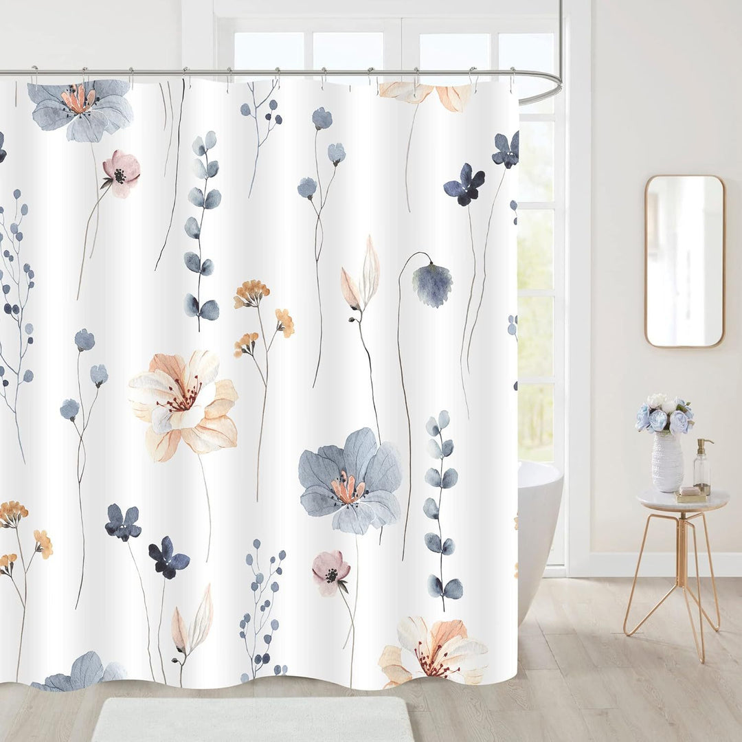 Floral-Print Shower Curtain Bowlift