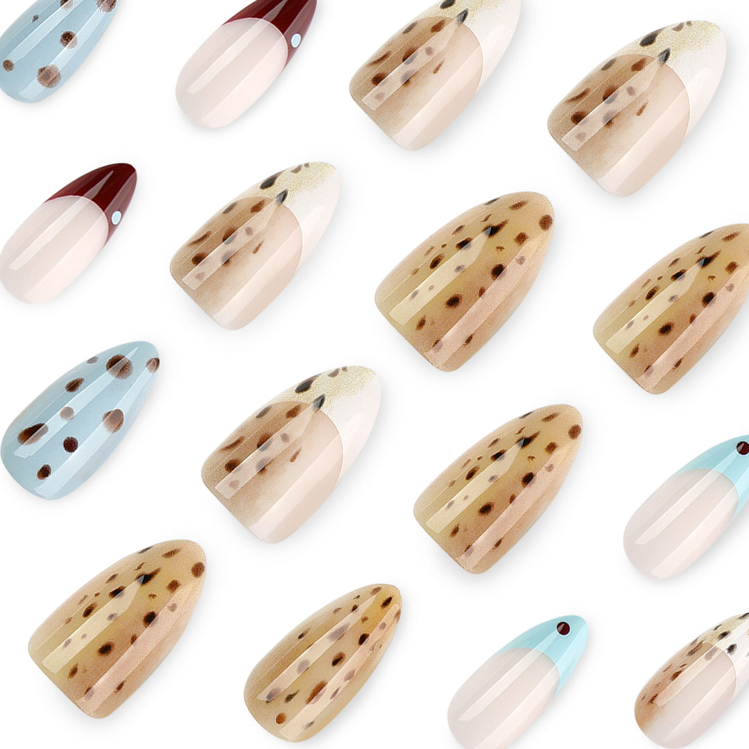 Artful stiletto nails with modern animal motif Bowlift