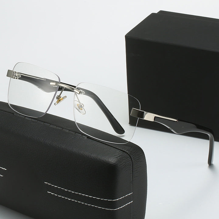 Women’s fashionable half-frame glasses with elegant metal and plastic mix Bowlift