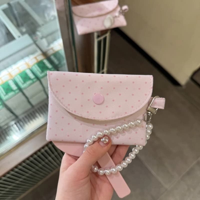 Compact Star-Print Snap Card Wallet with Coin Pouch Bowlift
