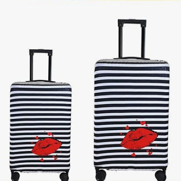 Tropical Leaf Print Hard Shell Luggage Bowlift