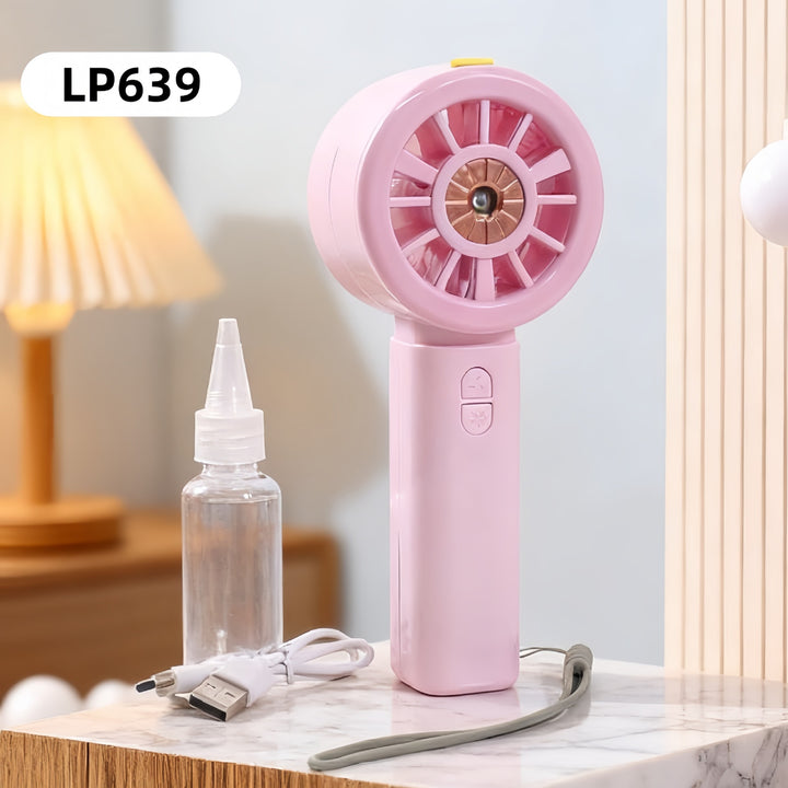 Ladies portable spray fan with USB charging function and ergonomic design Bowlift
