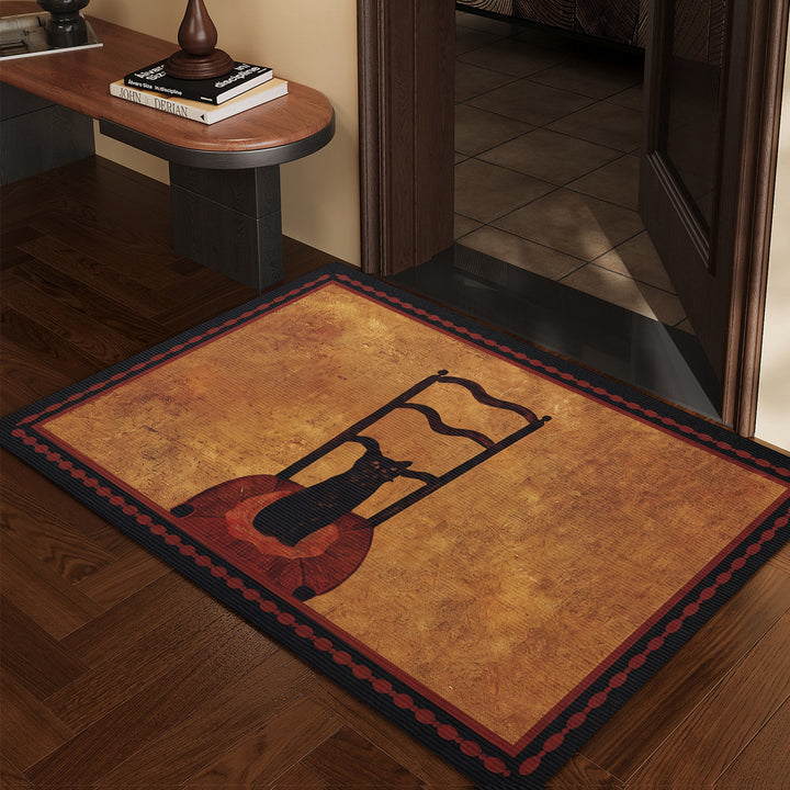 Artistic Elephant-Themed Welcome Mat Bowlift