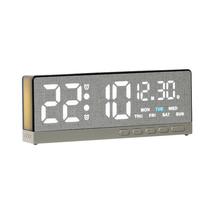 Digital radio alarm clock with large LED display and multifunctional settings Bowlift