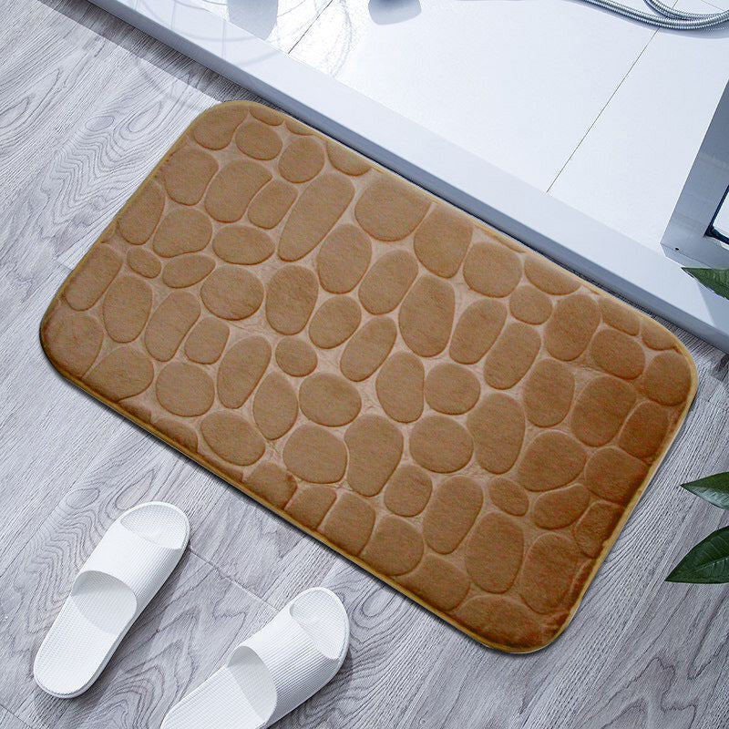 Plush Textured Bath Mat Bowlift