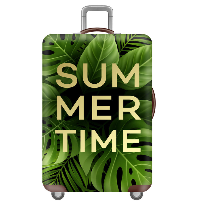 Unisex non-elastic suitcase cover with tropical leaf pattern, stretch protective cover for hard shell and soft case Bowlift