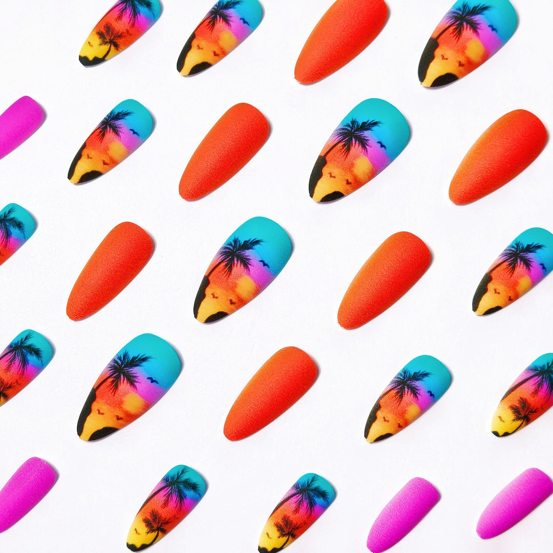 Tropical Sunset Beach-Inspired Nail Art Bowlift
