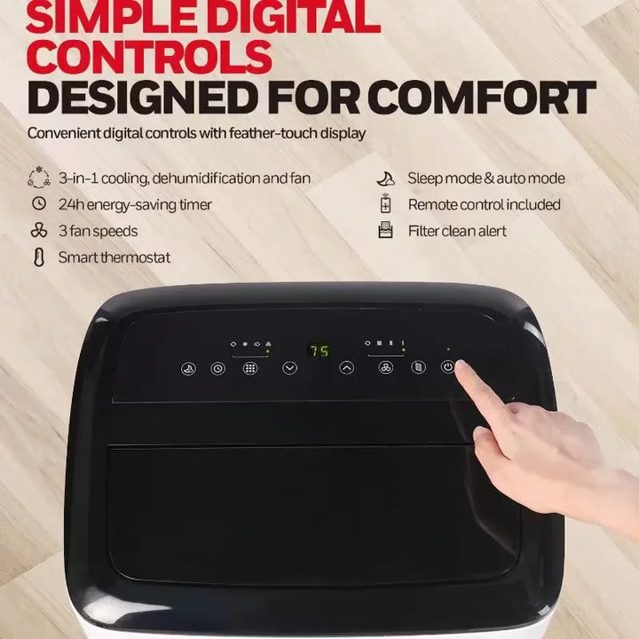 Unisex One Size smart portable air conditioner with WiFi app control, dehumidifier, fan and digital touch display Bowlift