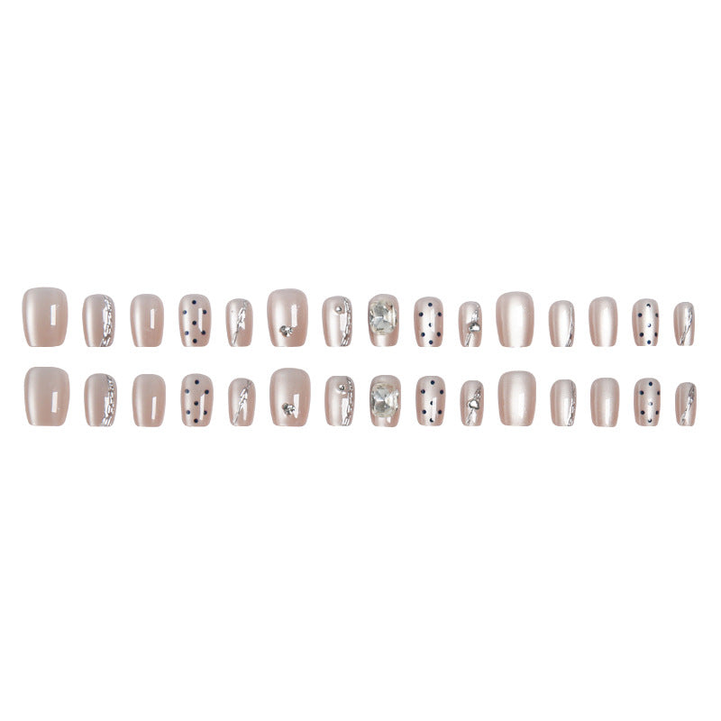 Artificial nail set with elegant 3D decorations Bowlift