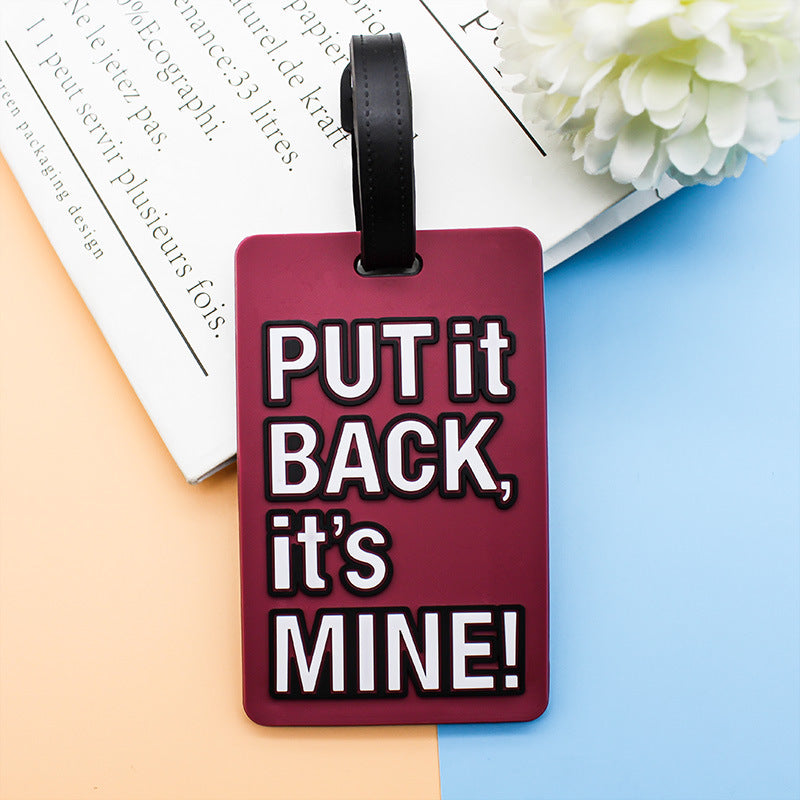 Unisex Luggage Tag with Humorous Saying Bowlift