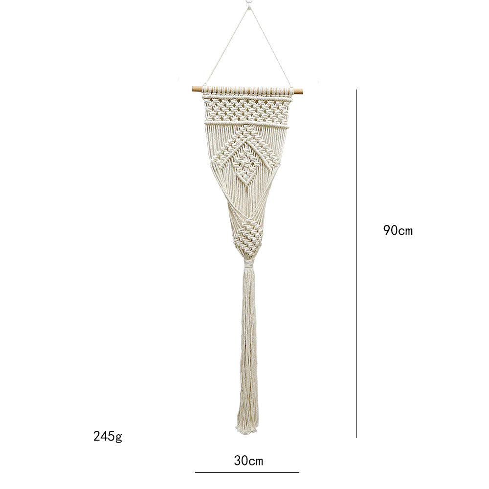 Decorative macrame wall hanging with artistic design