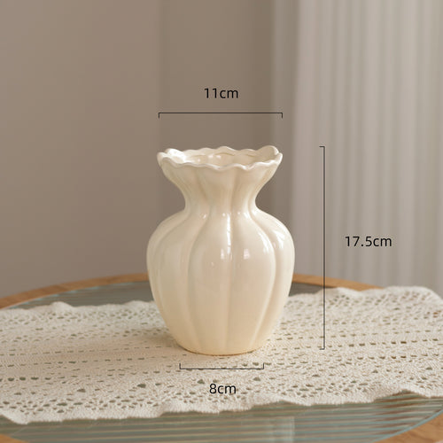 Elegant Flared Ceramic Flower Vase