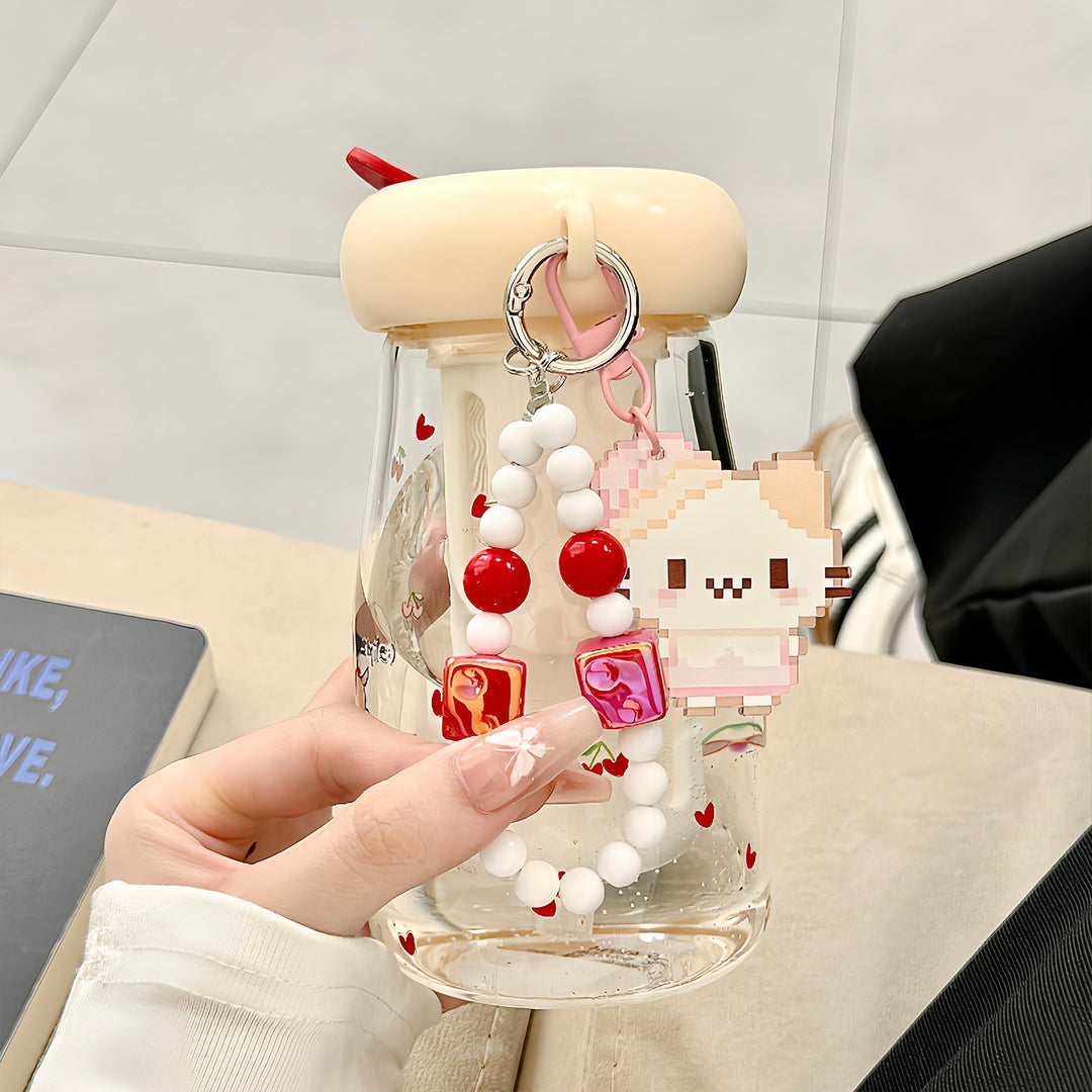 Ladies drinking container with unique design and integrated straw Bowlift