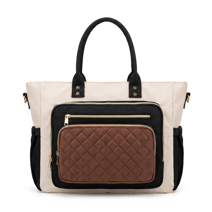 Handbag with Elegant Quilted Look Bowlift