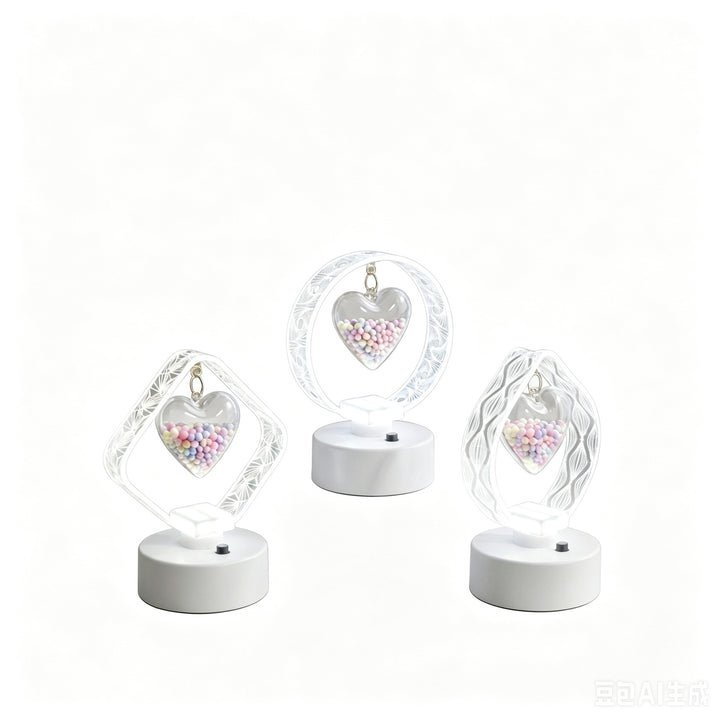 Heart-shaped LED table lamp