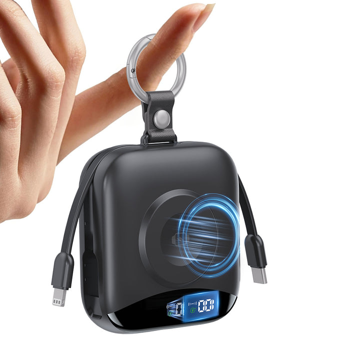 Portable inductive charger with integrated battery and LCD display Bowlift