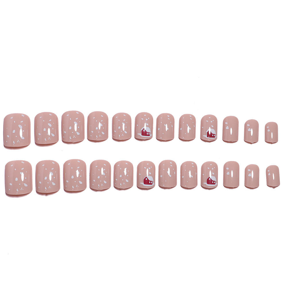 Festive Holiday-Themed Press-On Nail Art Bowlift